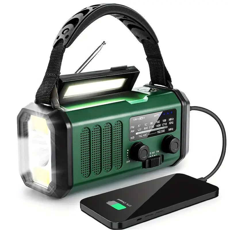 SurvivorPro noodradio met smartphone opladen via USB