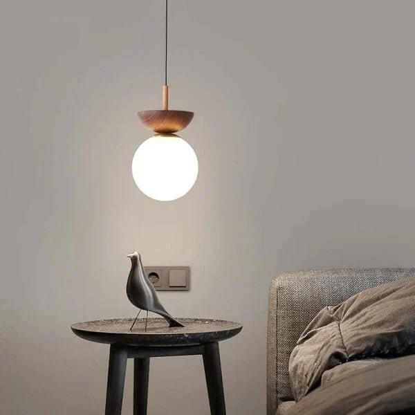 Scandinavische Hanglamp - Houtdesign