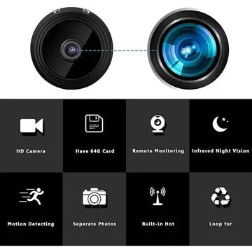 WatchPoint 1080p mini camera met helder nachtzicht; ideale draadloze beveiliging voor thuis, dag en nacht.