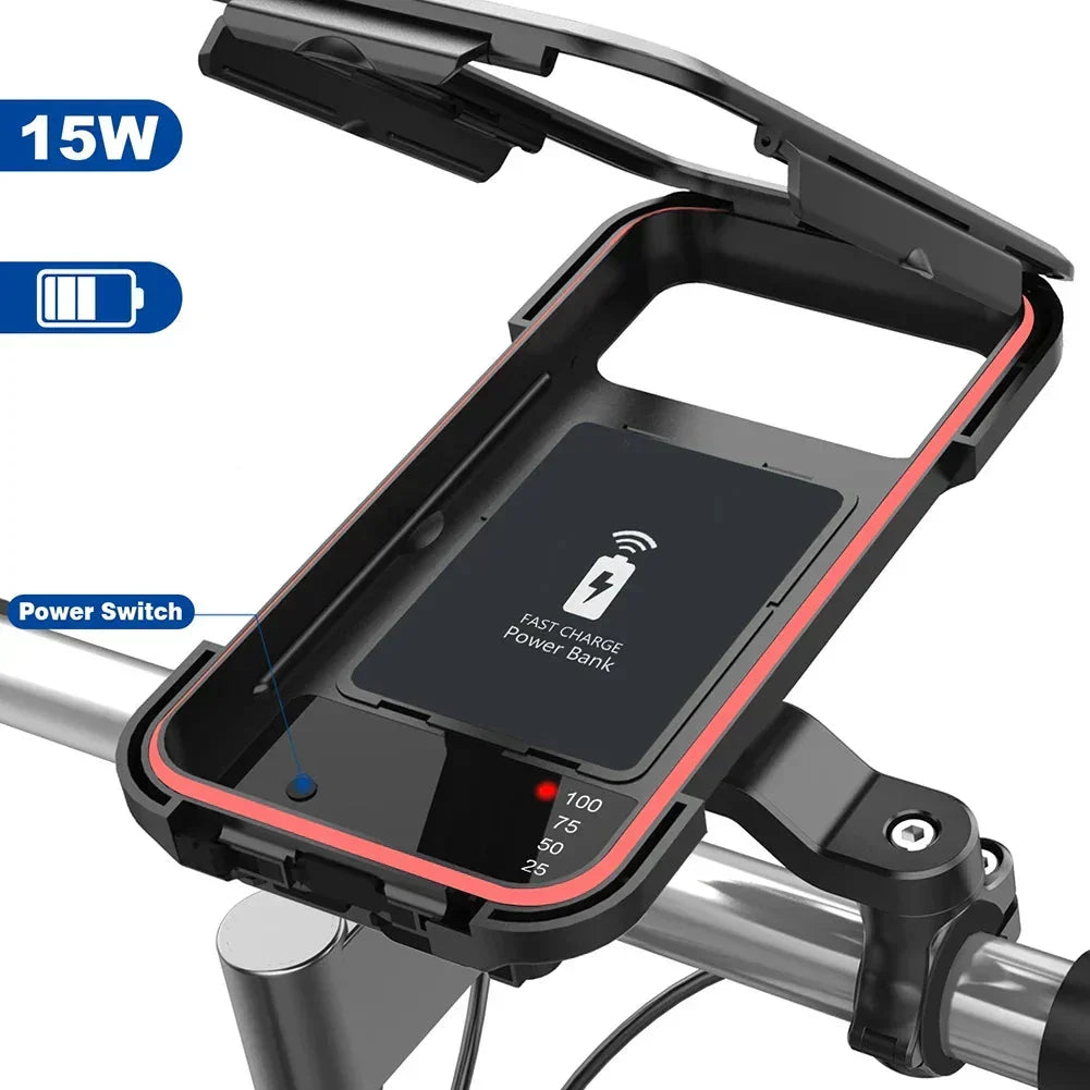 Compleet pakket waterdichte telefoonhouder fiets met oplader