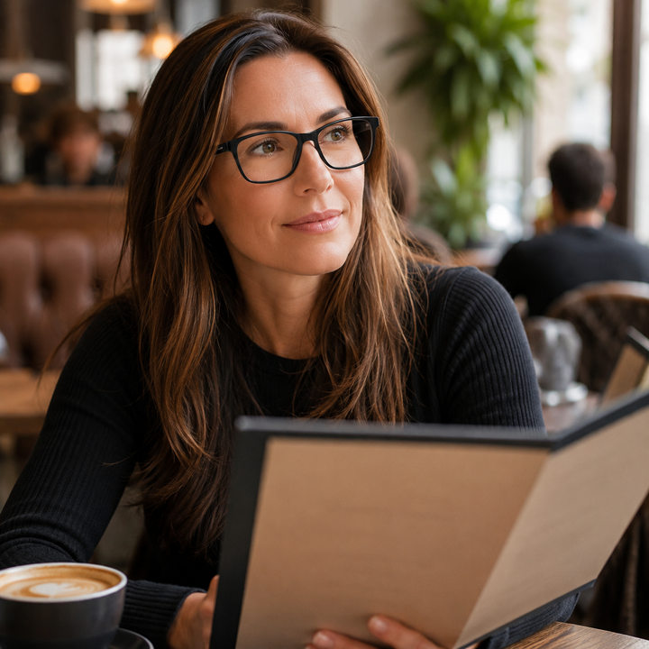 Ergonomische TR90 multifocale leesbril met blauwlichtfilter, perfect voor dames & heren, heldere optiek.