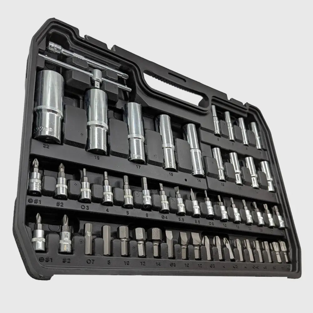 108-delige Chroom-Vanadium dopsleutelset voor professionele monteurs. Ideaal handgereedschap voor werkplaats.