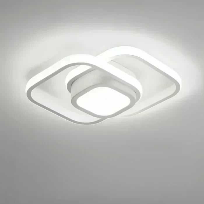 Minimalistische moderne LED plafondlamp, wit, energiezuinig, perfect voor slaapkamer verlichting.