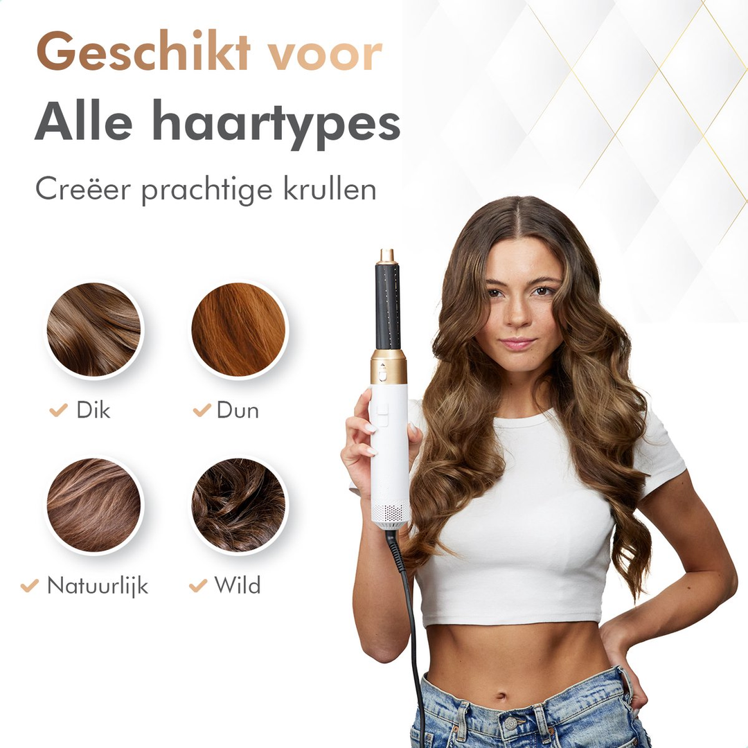 Geschikt voor alle haartypes zoals dik en dun haar