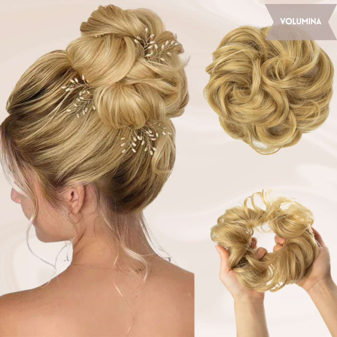 Volume haar haarknot in blonde kleur voor dames accessoires
