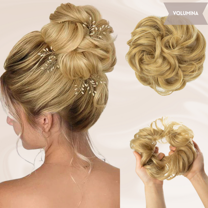 Volume haar haarknot in blonde kleur voor dames accessoires