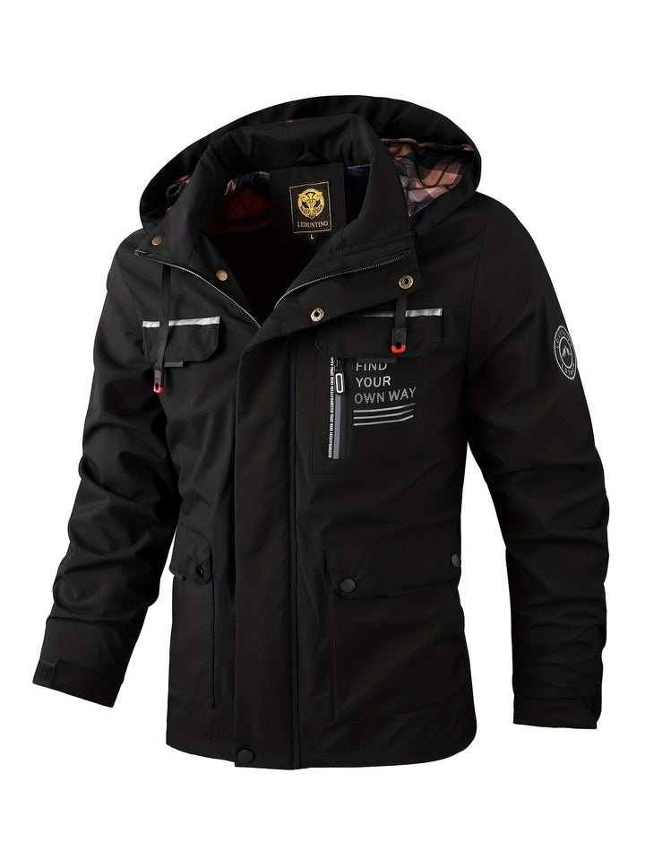 Heren waterdichte winterjas, ideaal voor outdoor avonturen. Warm, winddicht en comfortabel voor mannen.