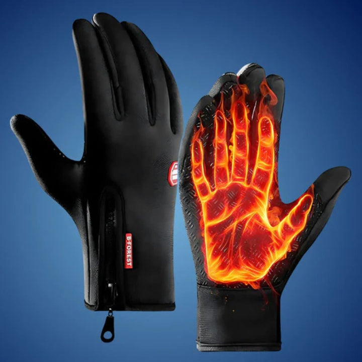 Comfortabele verwarmde winterhandschoenen voor mannen en vrouwen, ideaal tegen de kou tijdens fietsen of skiën.