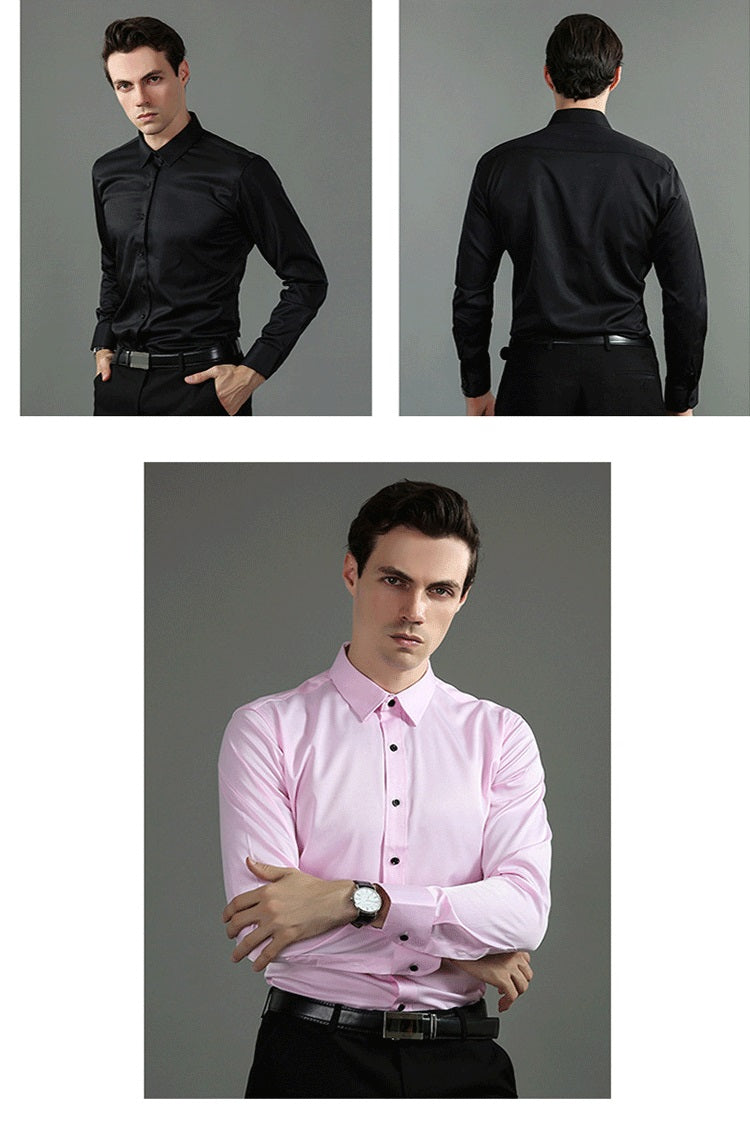 Kreukvrij business overhemd voor heren, slim fit, accentueert de lichaamsbouw met stijl.