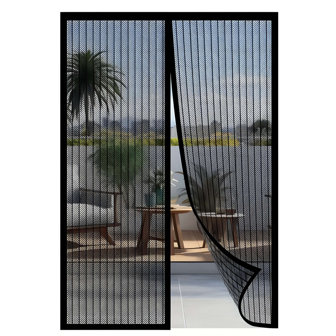 Eenvoudig te installeren deurhor, zelfsluitend en magnetisch. Perfect voor huisdieren en insectenwering in de zomer.