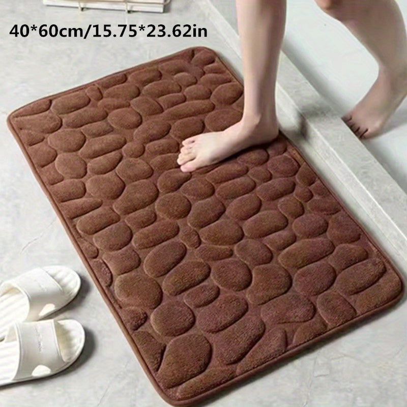 Moderne huisdecoratie: ultrazachte antislip badmat. Absorberende polyester vloermat voor een droge, veilige badkamer.