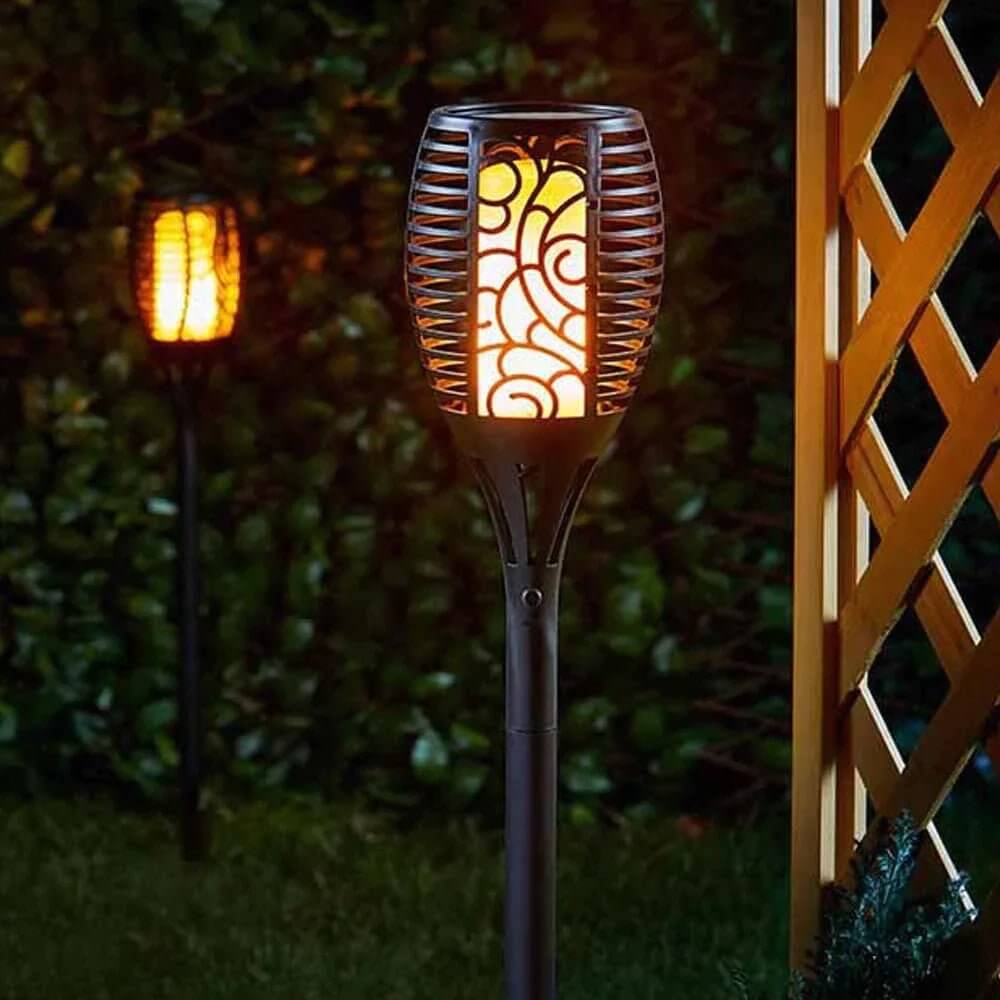 2x Zonne-Tuinlantaarns - Sfeervolle Buitenverlichting