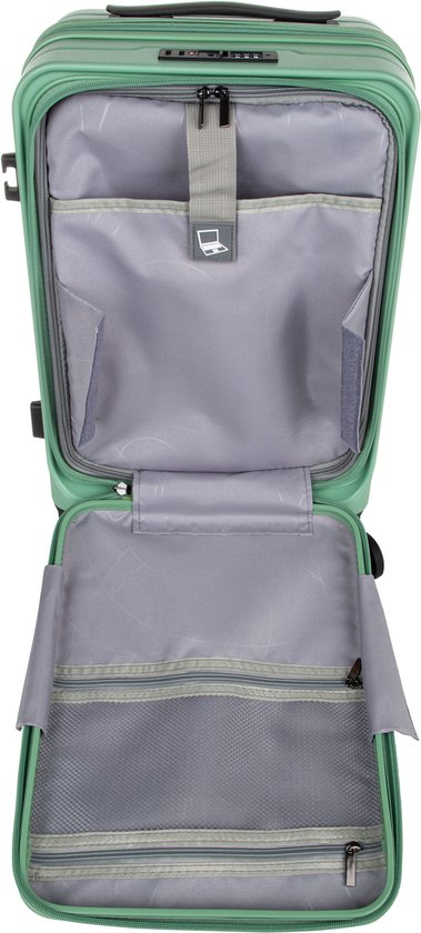 Harde trolleyset met laptopvak, TSA slot en 360° wielen. Ideaal voor zakenreis, weekendje weg of vakantie.