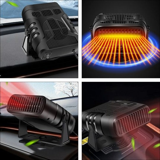 Verschillende standen en functies van de auto kachel en ventilator