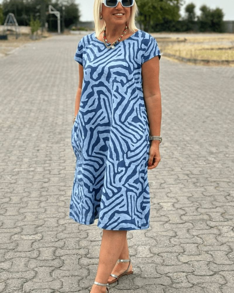 Stijlvolle dames zomerjurk detailopname
