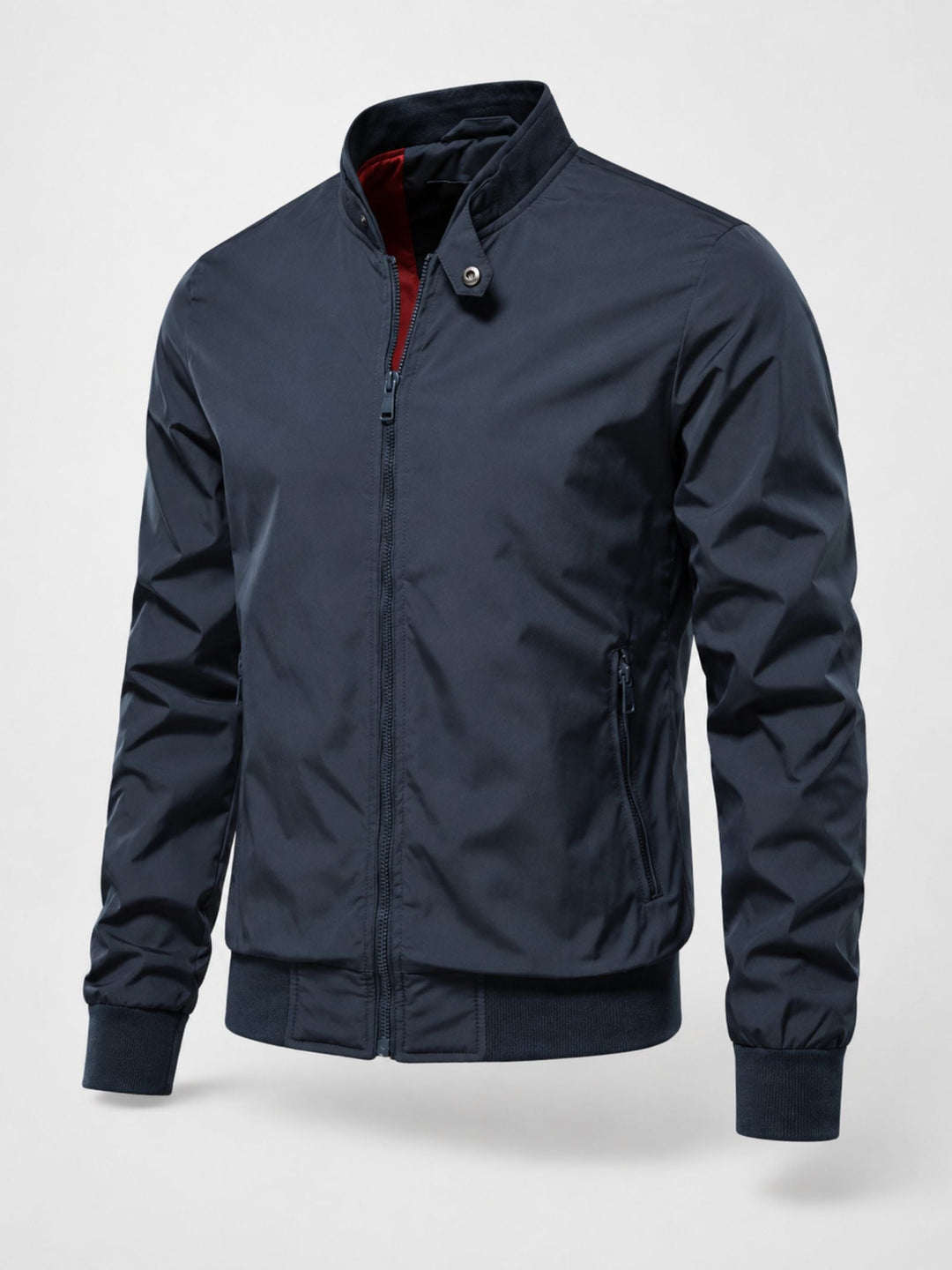 Stijlvol bovenkleding item voor heren met moderne opstaande kraag