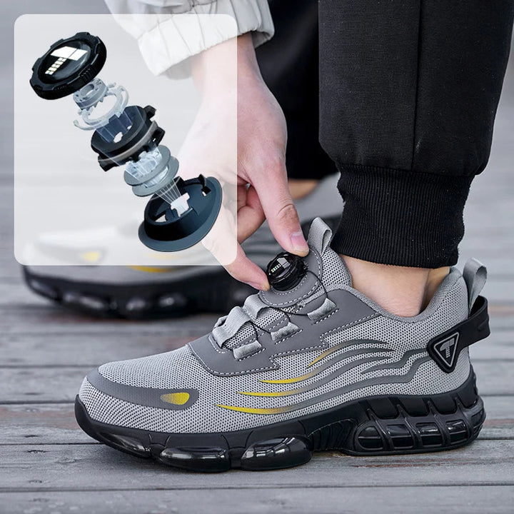 Lichtgewicht S3 werksneakers voor heren, ademend en comfortabel voor lange werkdagen.