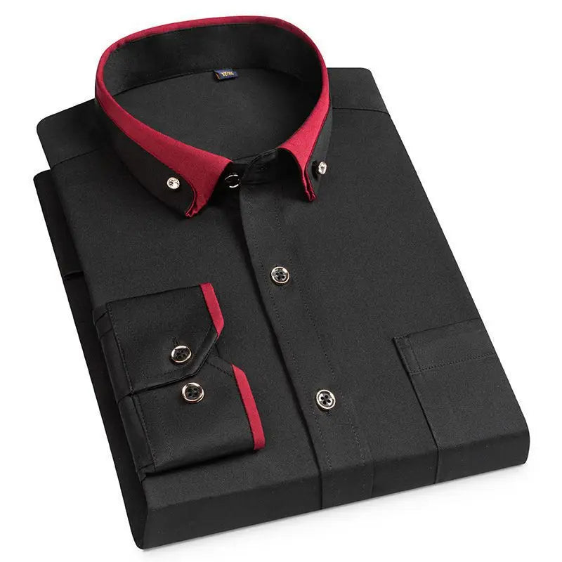 Stijlvol slim fit heren overhemd, comfortabel dankzij stretch en altijd kreukvrij voor een zakelijke look.
