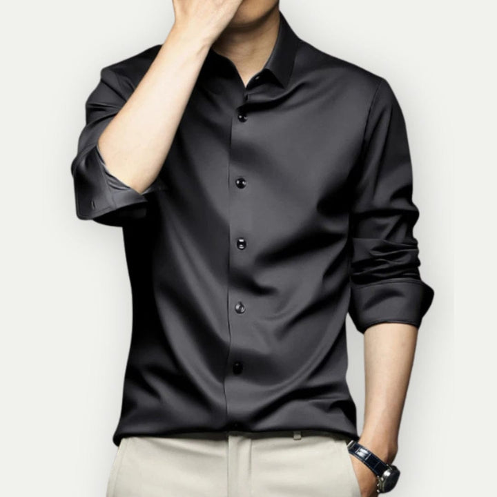 Strijkvrij herenoverhemd, slim fit. Ultiem gemak en comfort in stijlvolle, veelzijdige herenmode.
