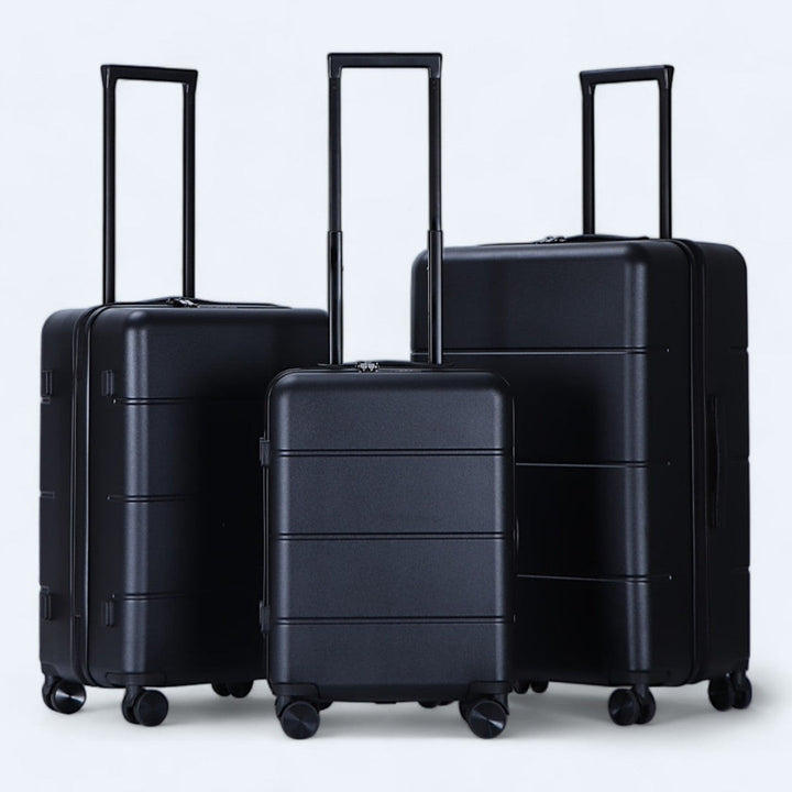 Complete harde kofferset, 3-delig, lichtgewicht en duurzaam voor frequent reizen.