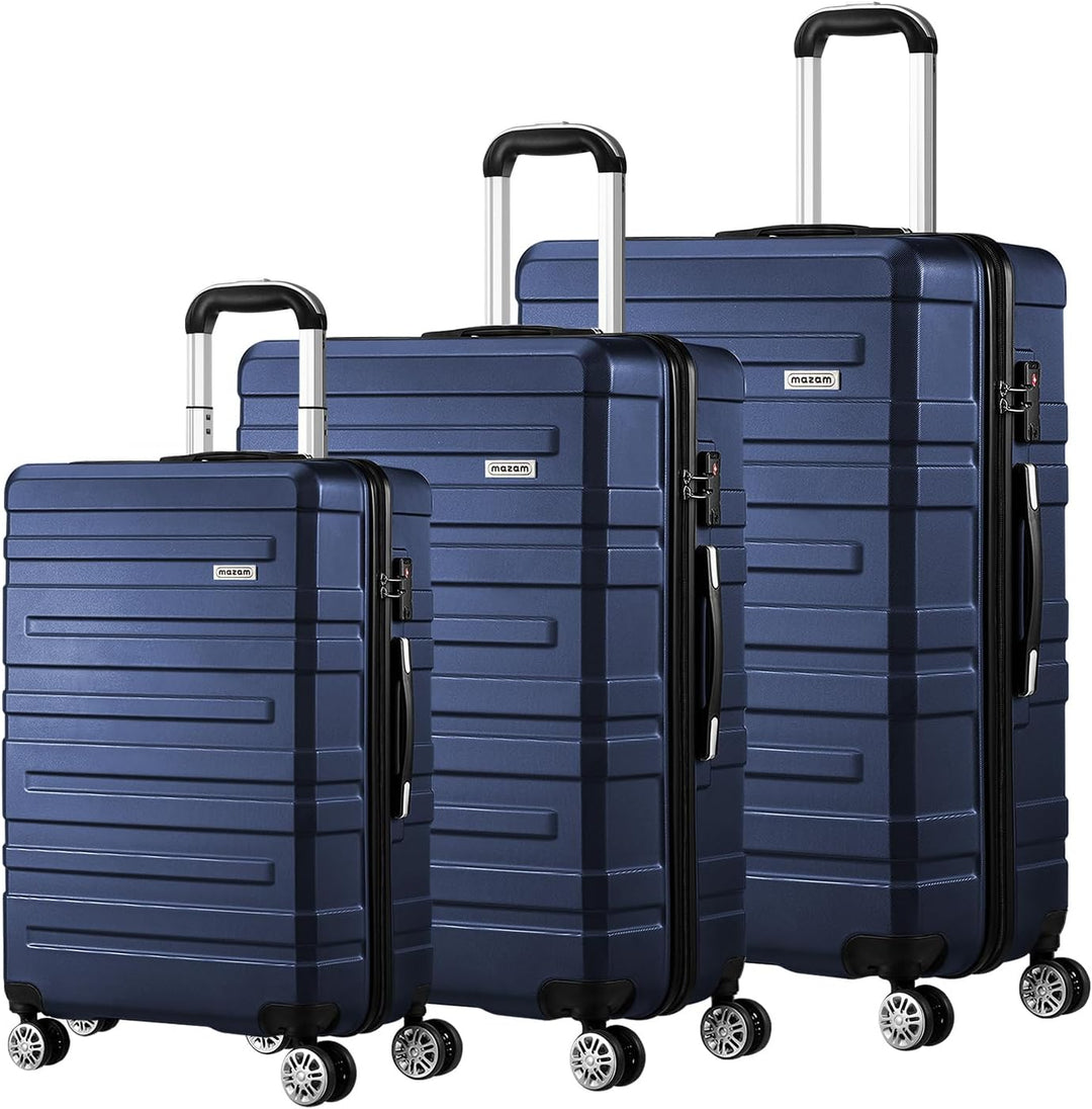 3-delige hardshell kofferset met TSA-slot en 360° spinnerwielen, ideaal voor veilige reizen.