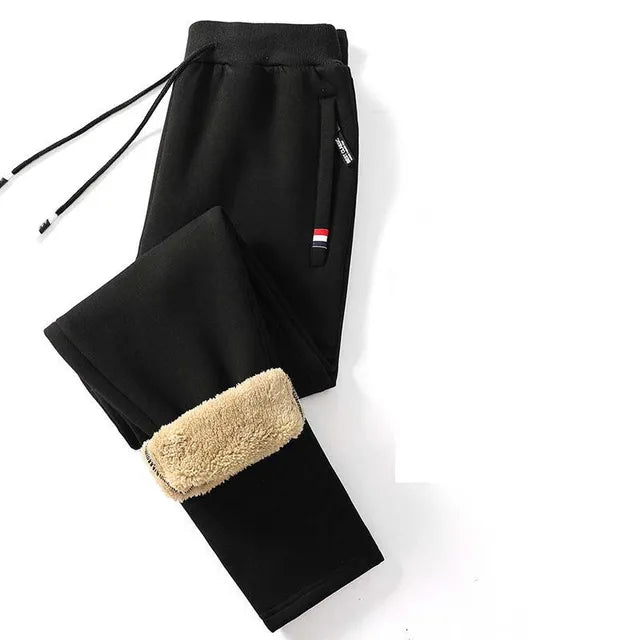 Details van de warme winter joggingbroek voor heren