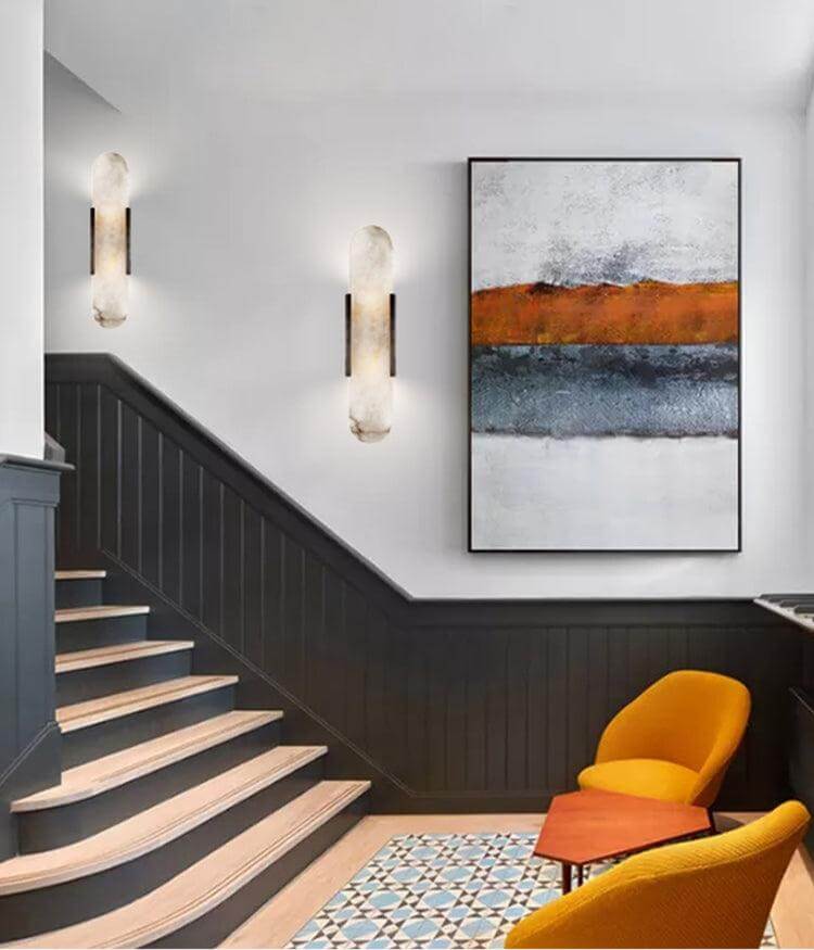 Moderne Wandlamp - Albast & Metaal