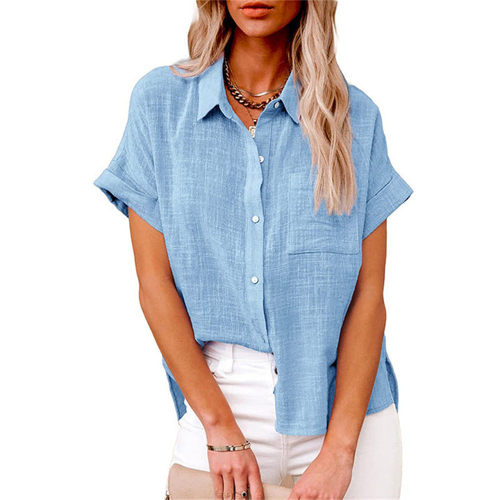 Yara casual damesblouse met knopen, luchtig en stijlvol. Een must-have voor de zomerse garderobe.