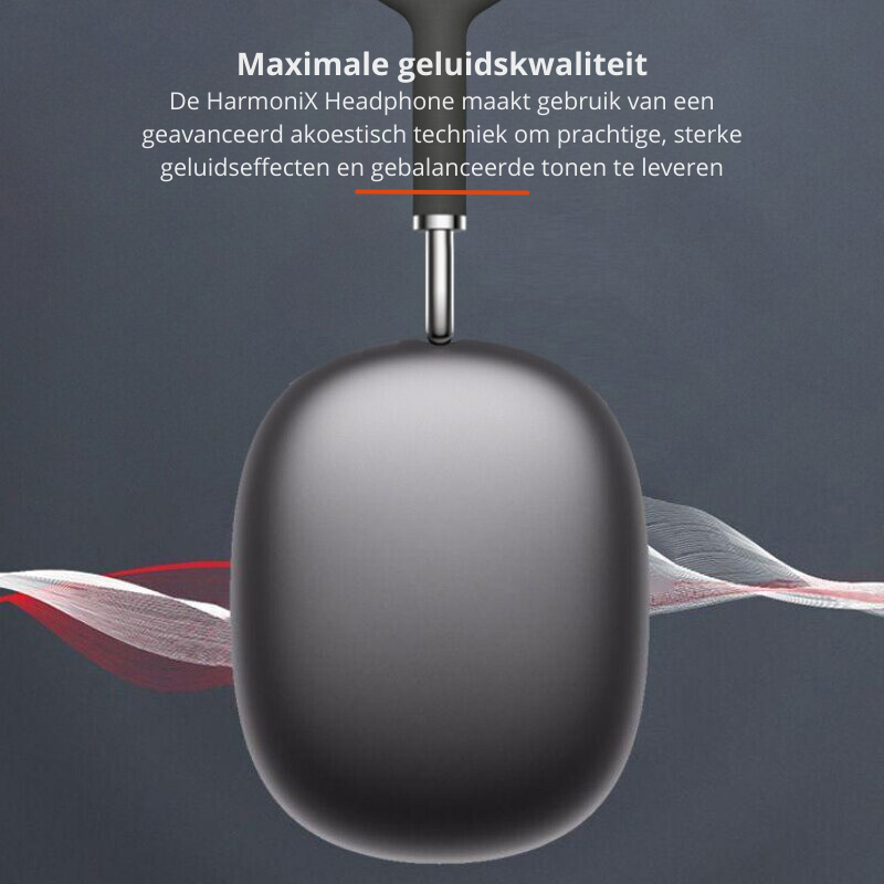 HarmoniX koptelefoon in detail, zijaanzicht