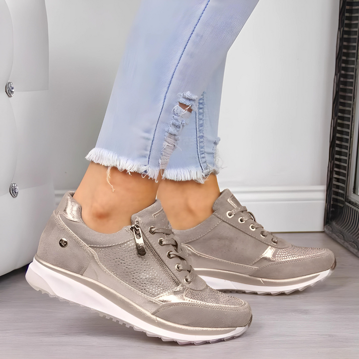 Groene orthopedische dames wandelschoenen voor ultiem comfort en ondersteuning bij voetpijn, perfect voor elke dag.