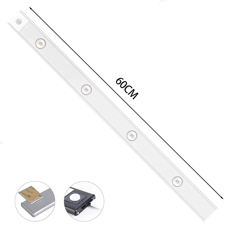 Interieurverlichting: draadloze LED wandlamp met sensor, aanpasbare kleur en modern design.