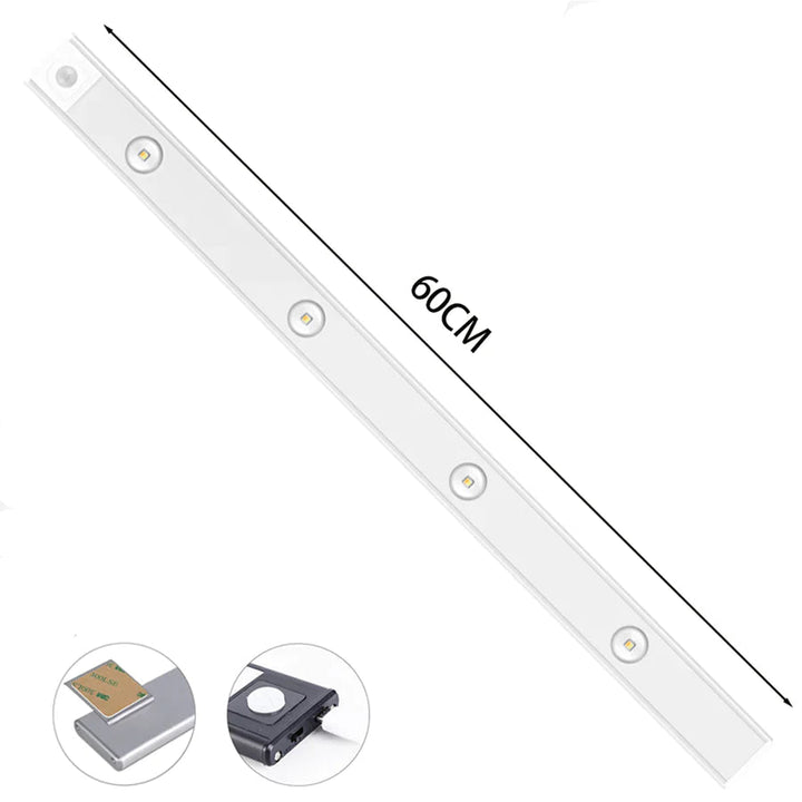 Interieurverlichting: draadloze LED wandlamp met sensor, aanpasbare kleur en modern design.