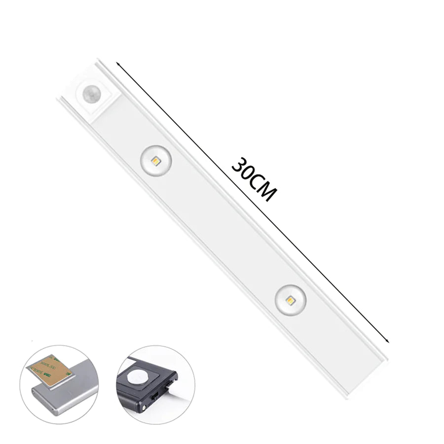 Veelzijdige LED wandlamp met aanpasbare kleur, bewegingssensor; perfect voor keuken of gang.