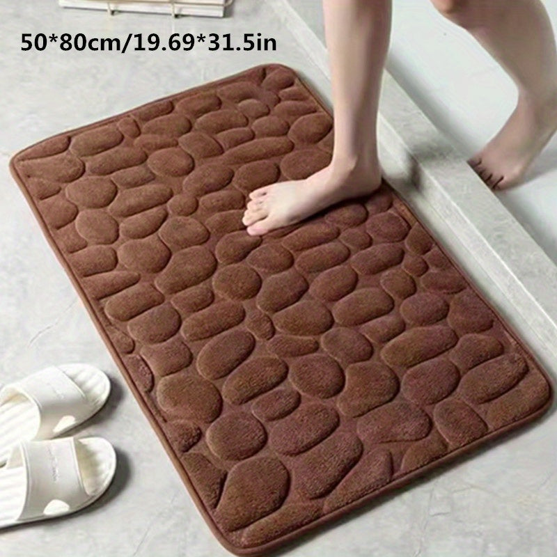 Sneldrogende badmat met antislip functie. Ultrazacht polyester houdt badkamer veilig en droog. Comfortabele vloermat.