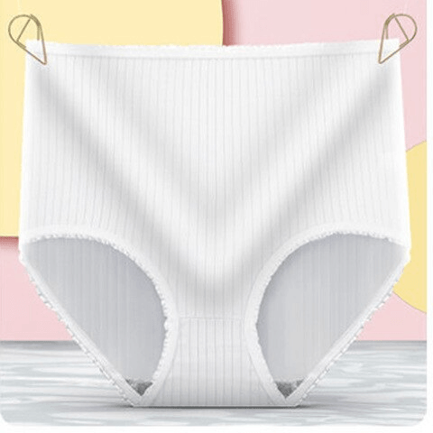 Herbruikbaar absorberend menstruatie ondergoed voor dames gedetailleerd op de rug