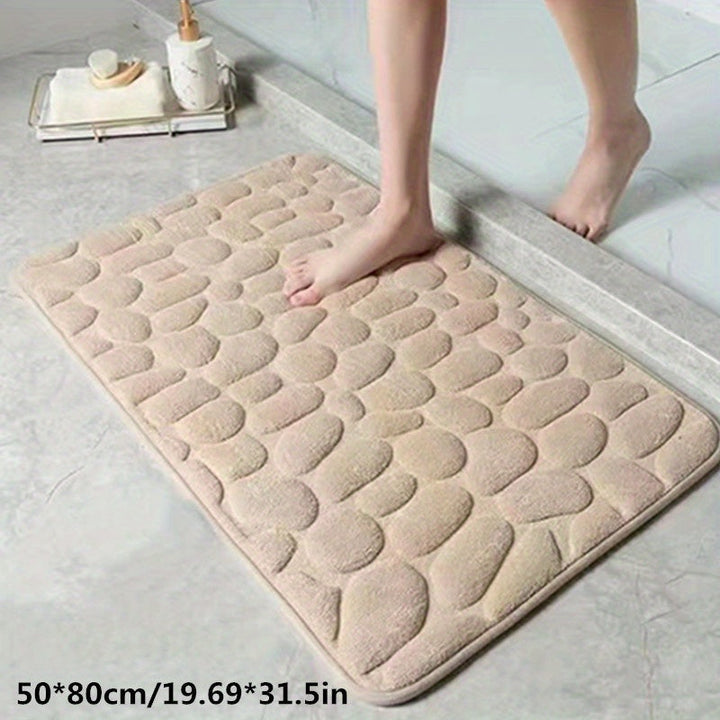 Badmat voor badkamerveiligheid: antislip en absorberend. Ultrazacht polyester vloermat voor droge voeten en comfort.