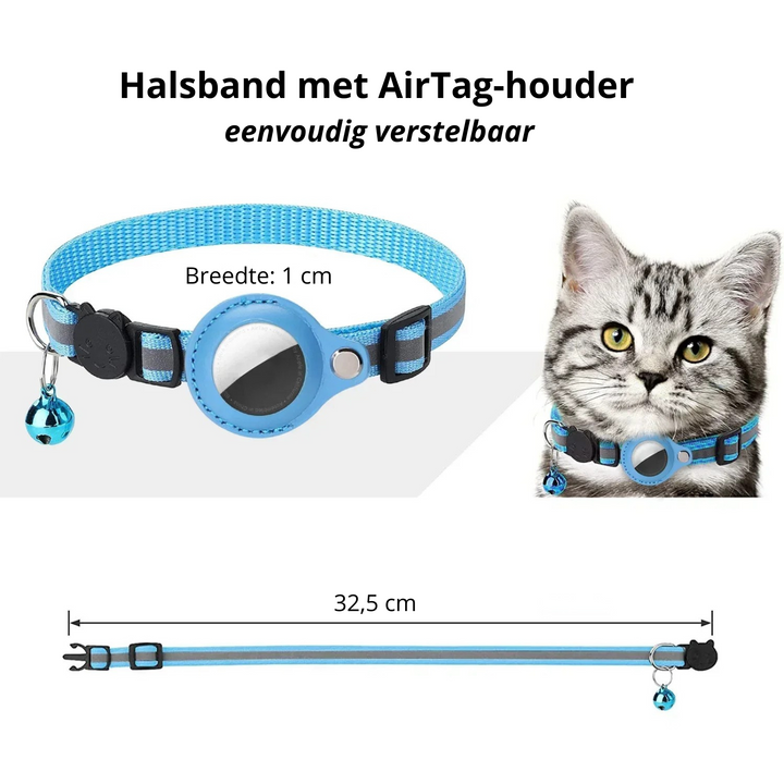 Huisdier draagt de slimme tracker comfortabel om de nek
