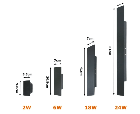 Waterdichte LED Aluminium Buitenwandlamp