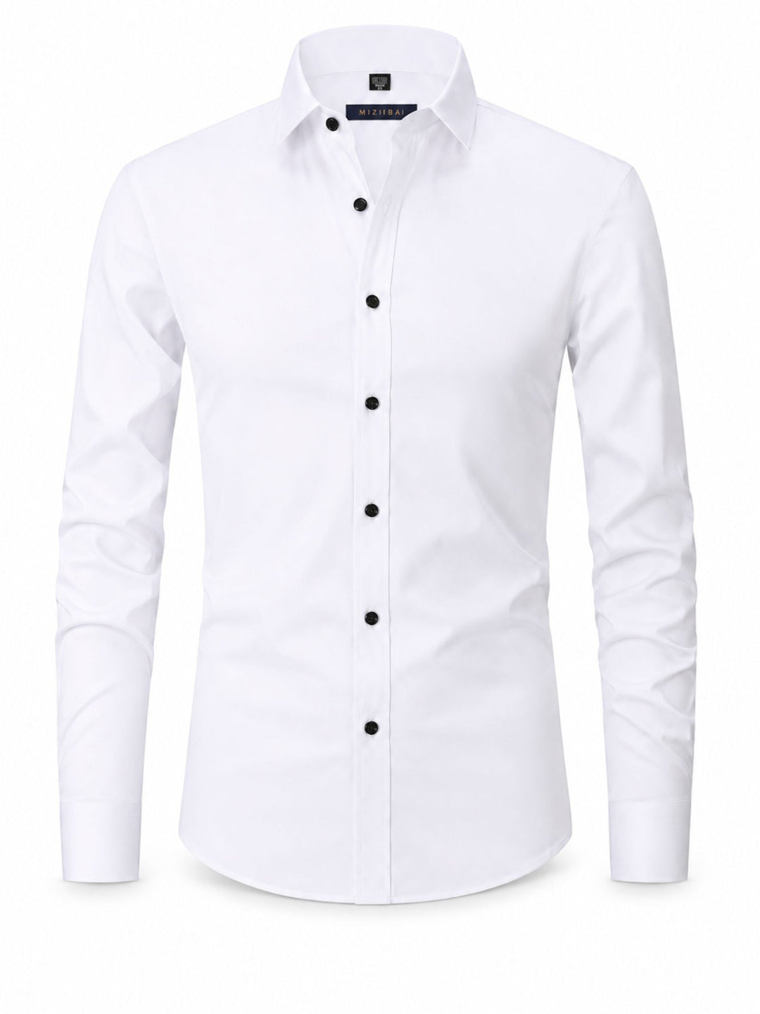 Heren stretch overhemd met lange mouwen, comfortabel en veelzijdig voor 4 seizoenen herenmode.