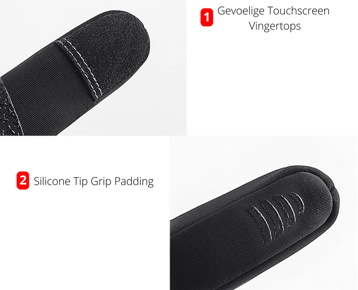 Bedien je smartphone warm en droog buiten met deze zwarte/grijze touchscreen handschoenen. Voor sport en casual.