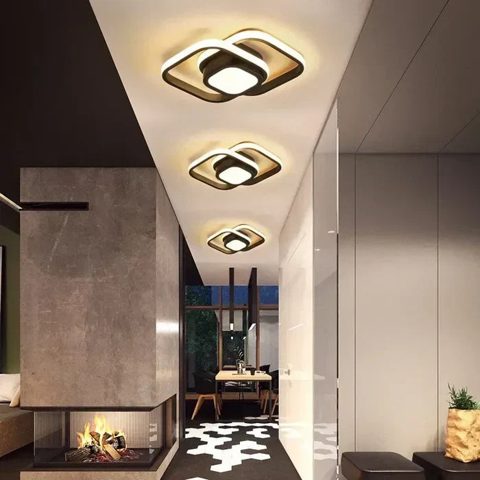 Moderne LED plafondlamp wit, energiezuinige verlichting, stijlvolle decoratie voor de woonkamer.