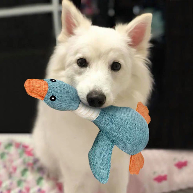 Comfortabel zacht pluche hondenspeelgoed in eendvorm. Ideaal knuffelspeelgoed voor je hond of pup.
