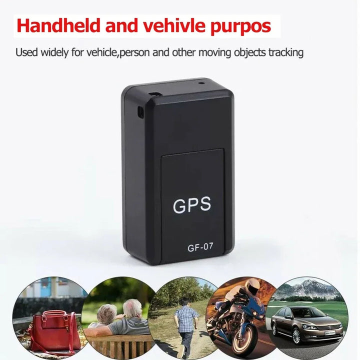 Kleine draadloze GPS tracker met sterke magneet; ideaal voor auto volgen en snelle locatiebepaling.