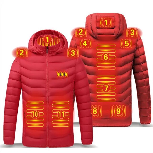 Schouderdetail van de moderne slimme kleding warmtejas