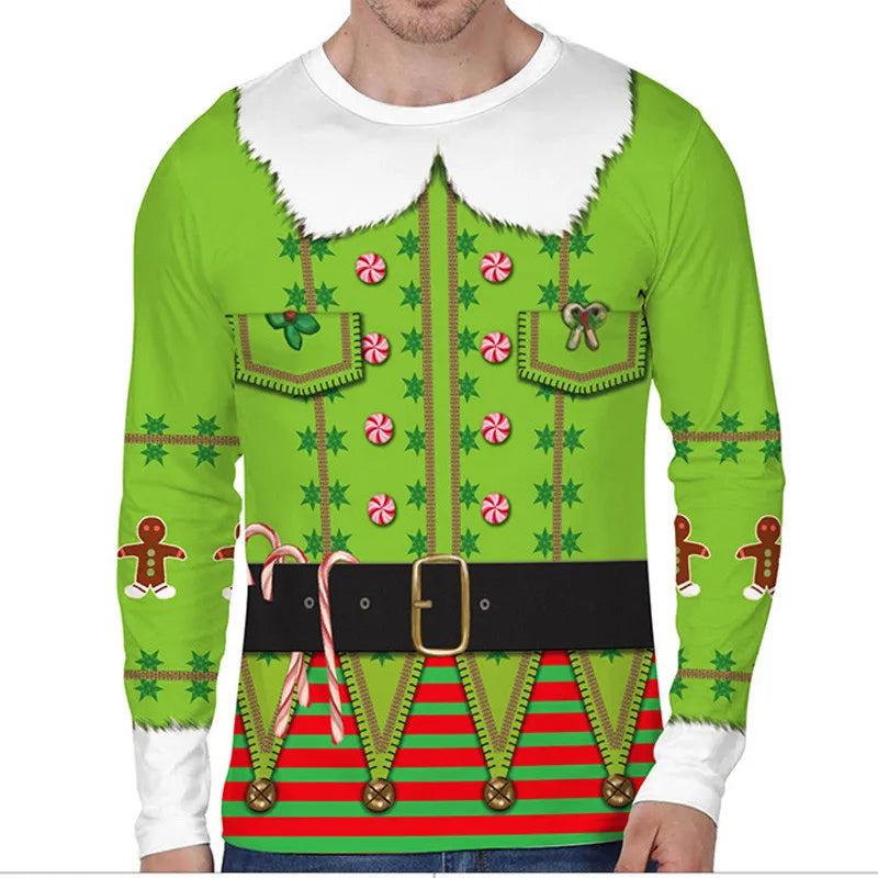 Grappige kersttrui voor heren in feestelijke winterse stijl