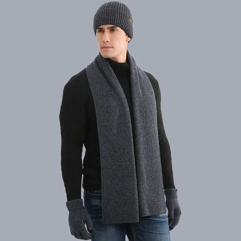 Zachte grijze sjaal voor mannen, perfect voor extra warmte en stijl in de winter.