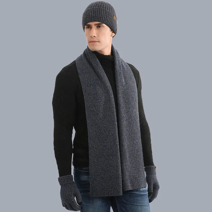 Zachte grijze sjaal voor mannen, perfect voor extra warmte en stijl in de winter.