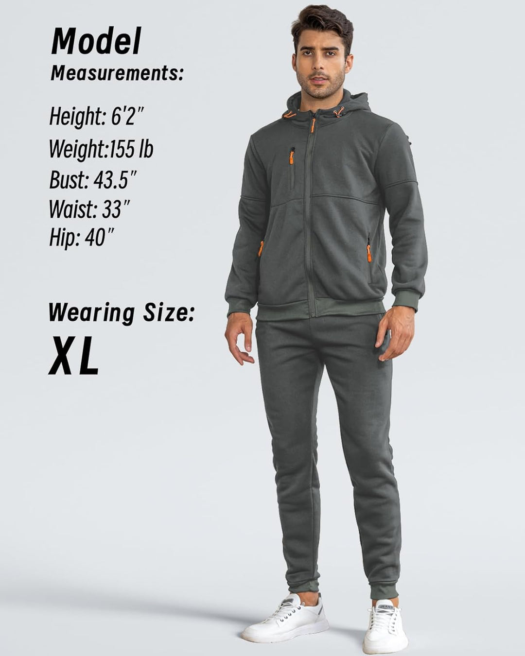 Zwart Jamie trainingspak heren; sportieve look, uitermate comfortabel.