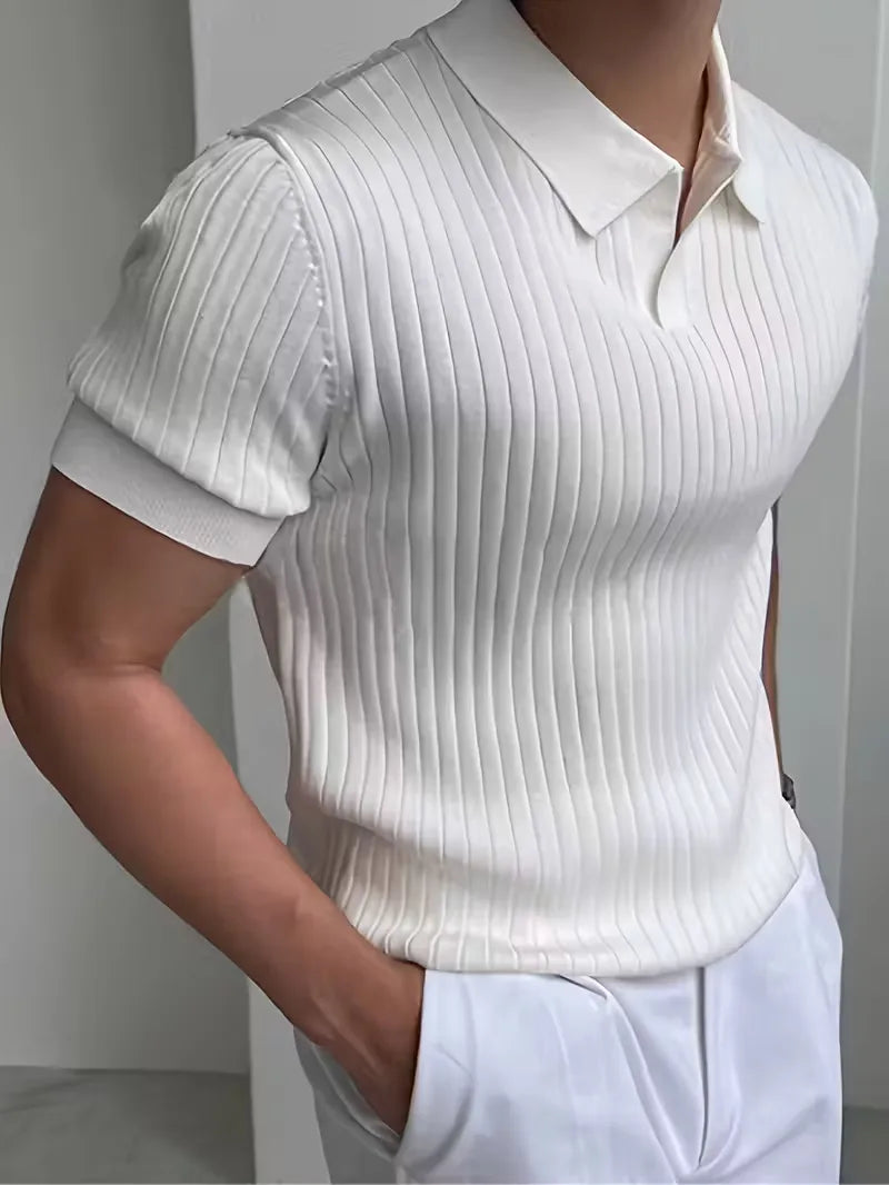 Lente trend heren polo met korte mouwen