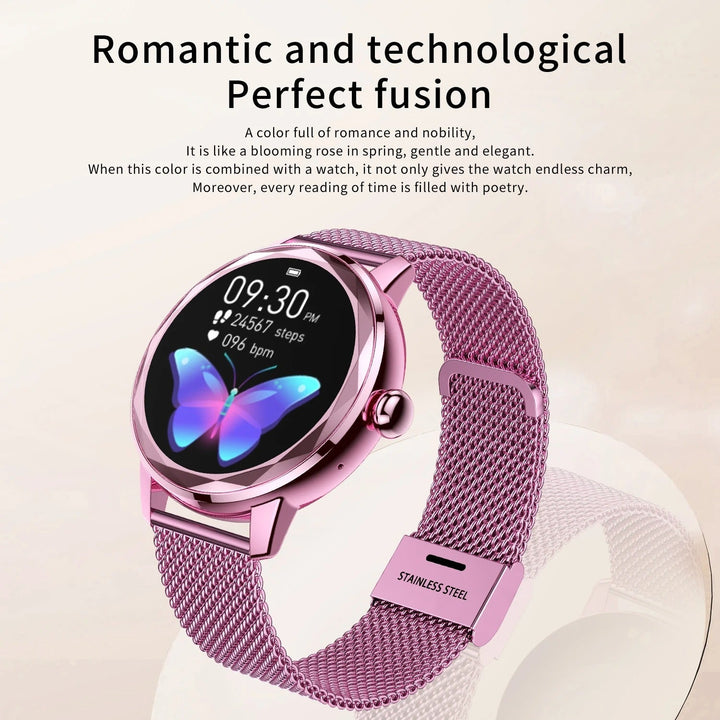 Dames Smartwatch Smart Gold – Luxe Sporthorloge Roestvrij Staal